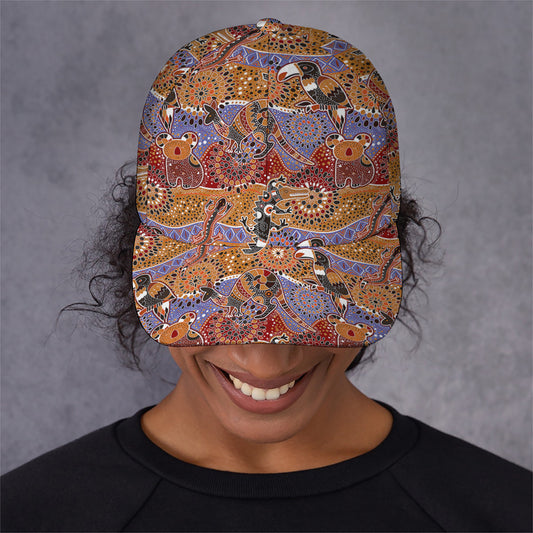 Australian Animals Pattern Print Baseball Cap