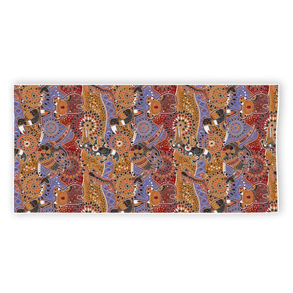 Australian Animals Pattern Print Beach Towel