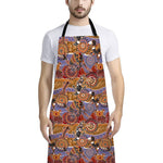 Australian Animals Pattern Print Bib Apron With Pocket