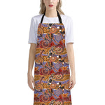 Australian Animals Pattern Print Bib Apron With Pocket