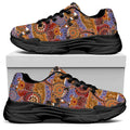 Australian Animals Pattern Print Black Chunky Shoes
