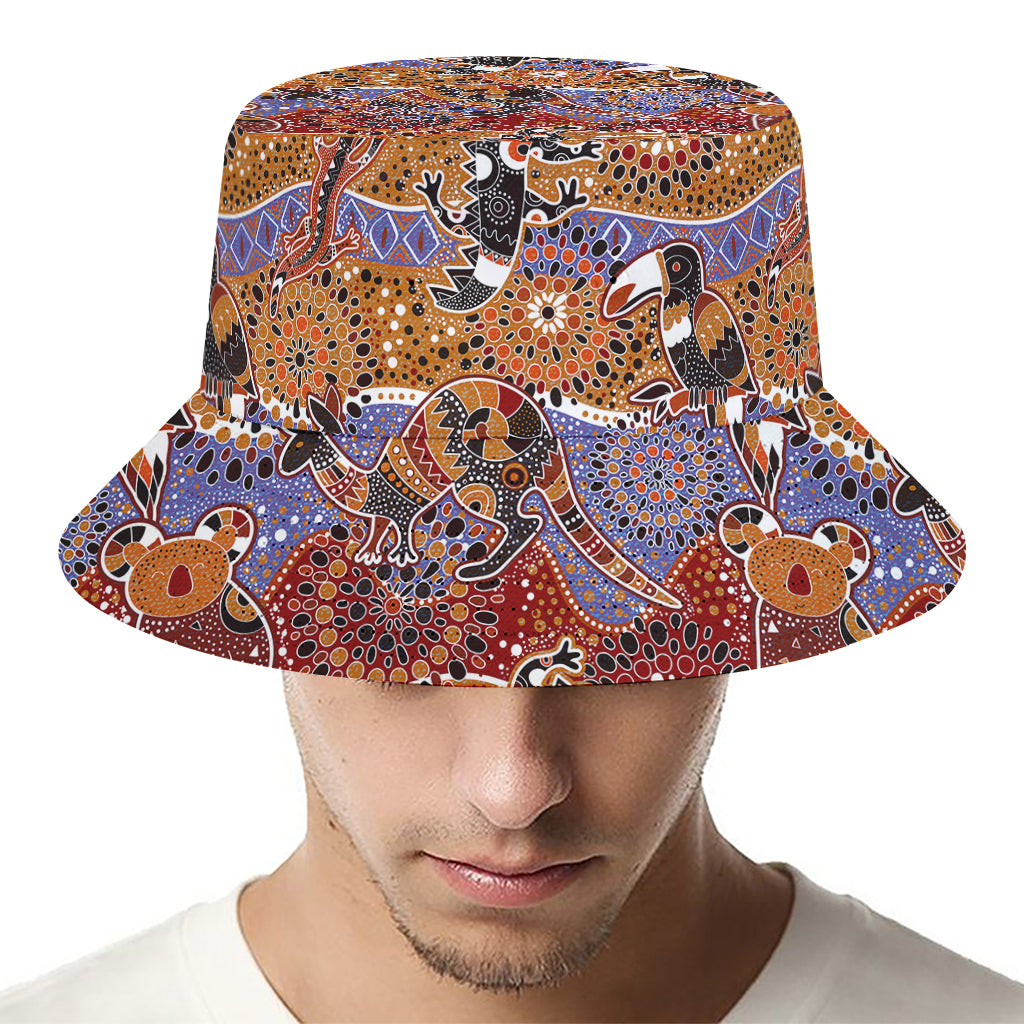 Australian Animals Pattern Print Bucket Hat