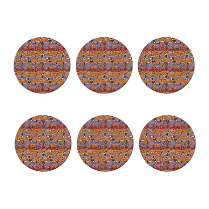 Australian Animals Pattern Print Coaster Set