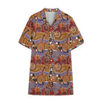 Australian Animals Pattern Print Cotton Hawaiian Shirt