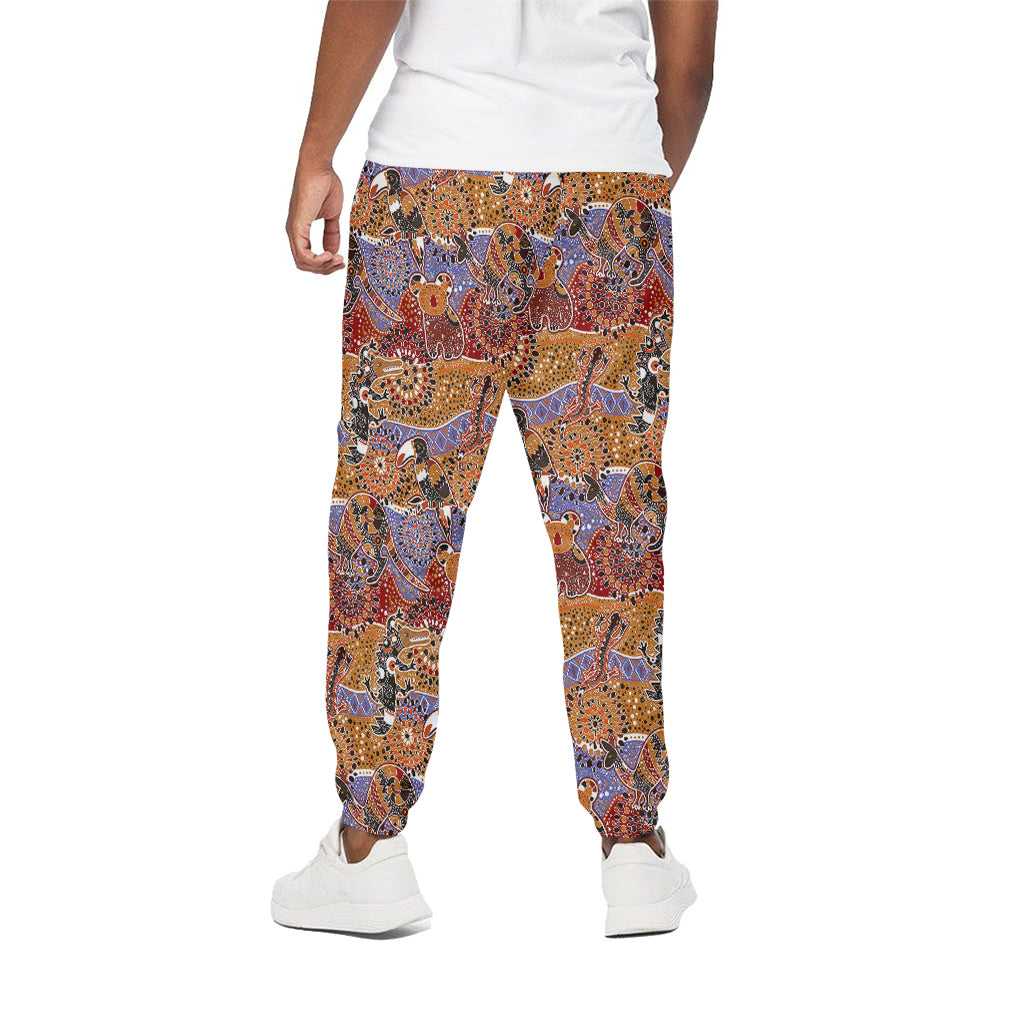 Australian Animals Pattern Print Cotton Pants