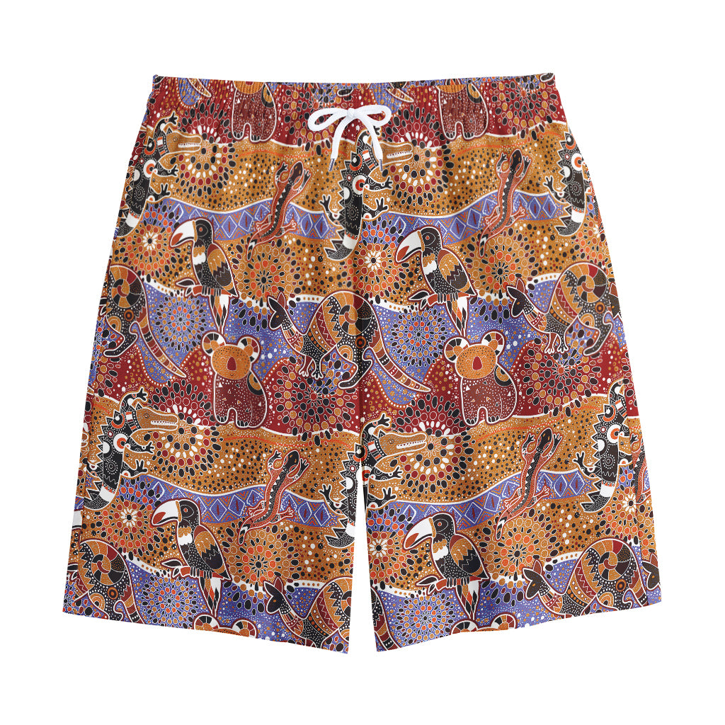 Australian Animals Pattern Print Cotton Shorts