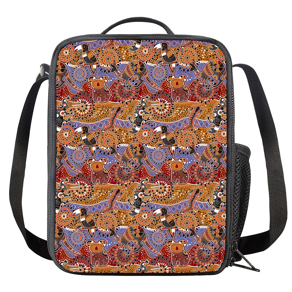 Australian Animals Pattern Print Crossbody Lunch Bag
