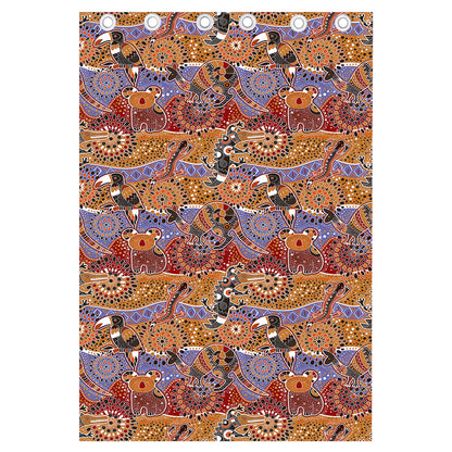 Australian Animals Pattern Print Curtain