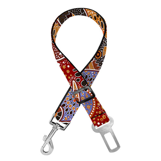 Australian Animals Pattern Print Dog Seat Belt