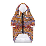 Australian Animals Pattern Print Dog Zip Up Hoodie