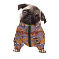 Australian Animals Pattern Print Dog Zip Up Jacket