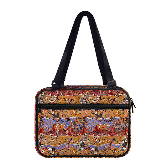 Australian Animals Pattern Print Double Strap Bible Bag