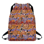 Australian Animals Pattern Print Drawstring Backpack