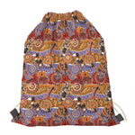 Australian Animals Pattern Print Drawstring Bag