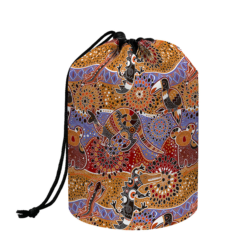 Australian Animals Pattern Print Drawstring Makeup Bag