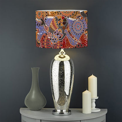 Australian Animals Pattern Print Drum Lamp Shade