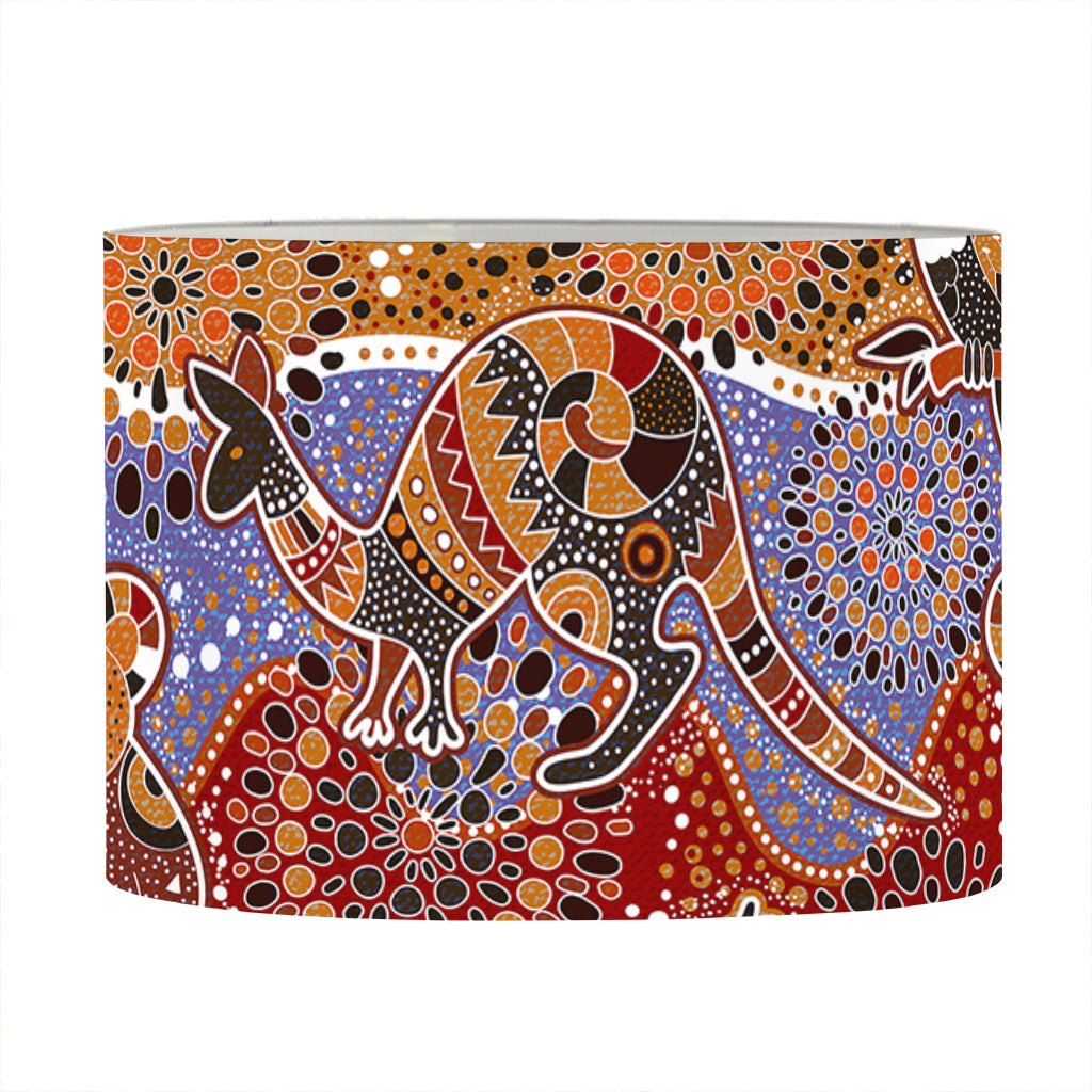 Australian Animals Pattern Print Drum Lamp Shade