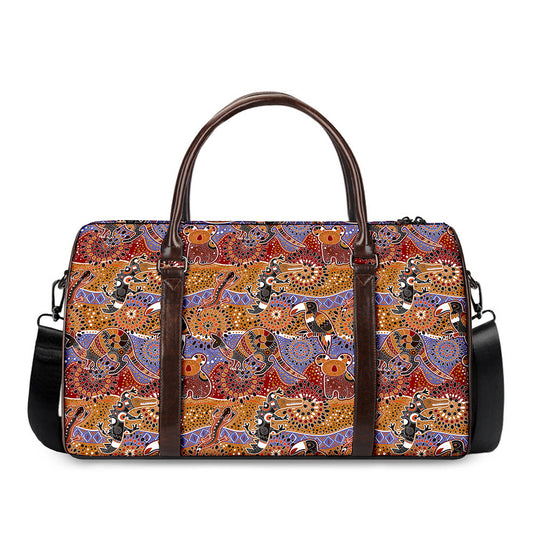 Australian Animals Pattern Print Duffle Bag