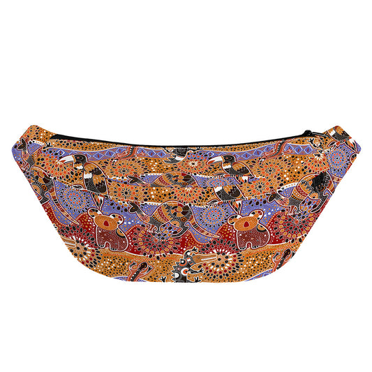 Australian Animals Pattern Print Fanny Pack
