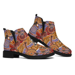 Australian Animals Pattern Print Flat Ankle Boots
