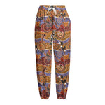 Australian Animals Pattern Print Fleece Lined Knit Pants