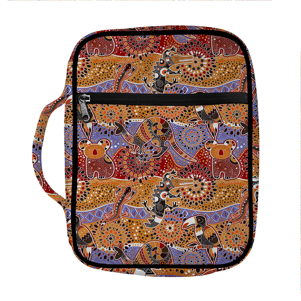 Australian Animals Pattern Print Front Pocket Bible Bag