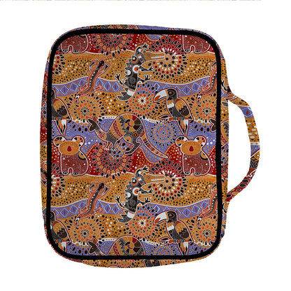 Australian Animals Pattern Print Front Pocket Bible Bag