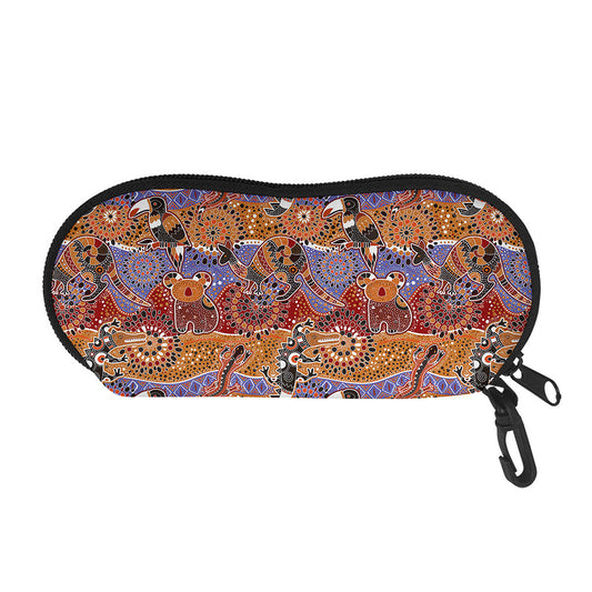 Australian Animals Pattern Print Glasses Case