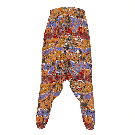 Australian Animals Pattern Print Hammer Pants