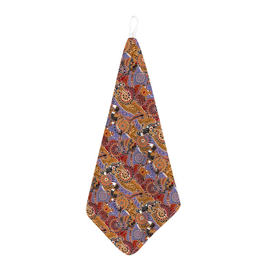 Australian Animals Pattern Print Hand Towel