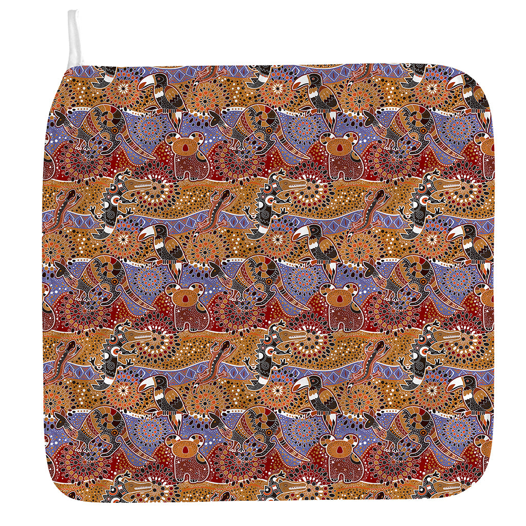 Australian Animals Pattern Print Hand Towel