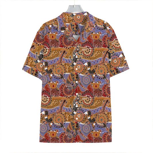 Australian Animals Pattern Print Hawaiian Shirt