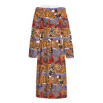 Australian Animals Pattern Print Hooded Bathrobe