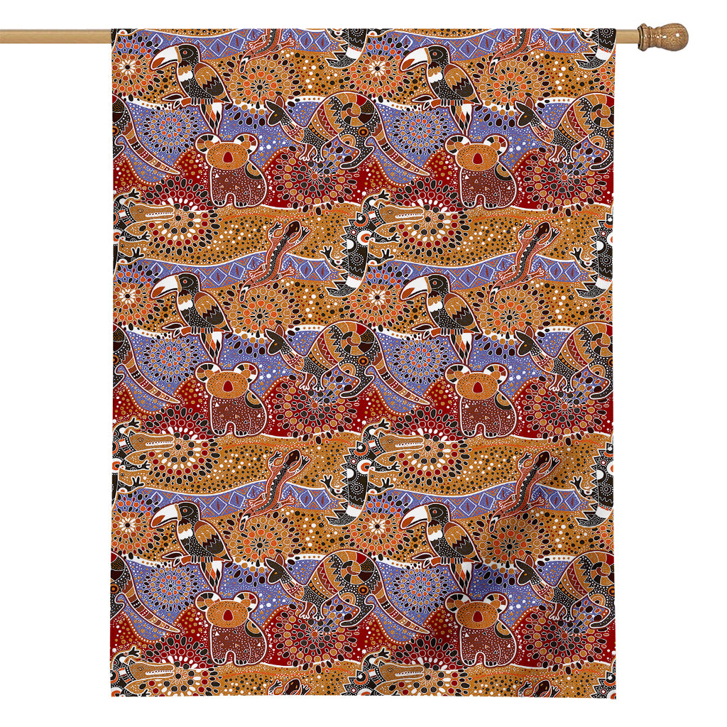 Australian Animals Pattern Print House Flag