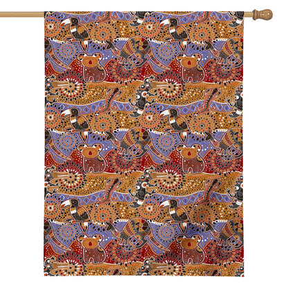 Australian Animals Pattern Print House Flag