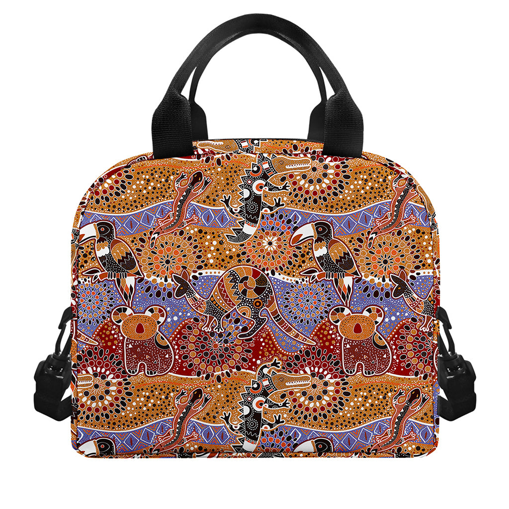 Australian Animals Pattern Print Insulated Lunch Bag