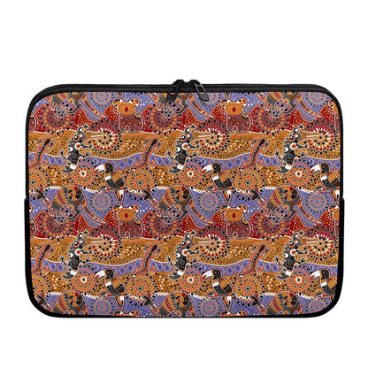 Australian Animals Pattern Print Laptop Sleeve