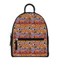 Australian Animals Pattern Print Leather Backpack