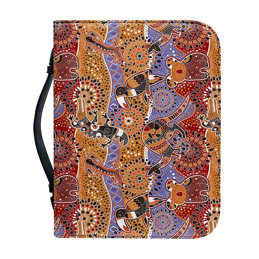 Australian Animals Pattern Print Leather Bible Cover
