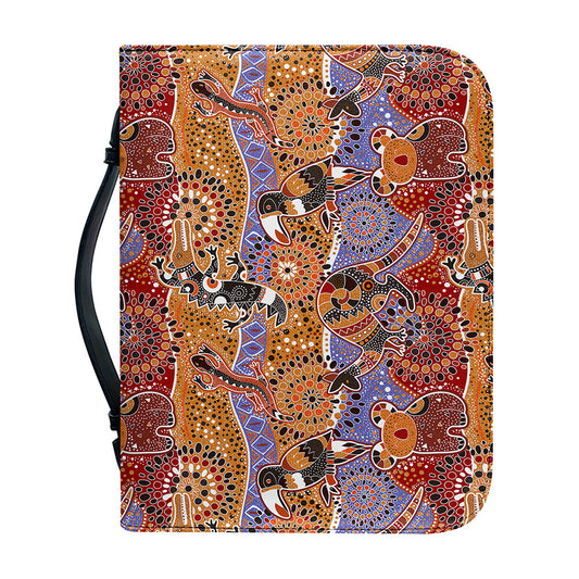 Australian Animals Pattern Print Leather Bible Cover