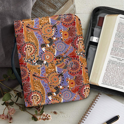 Australian Animals Pattern Print Leather Bible Cover