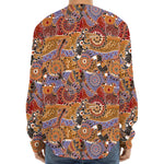 Australian Animals Pattern Print Long Sleeve Baseball Jersey