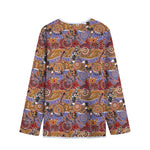 Australian Animals Pattern Print Long Sleeve Short Coat