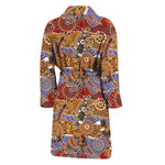 Australian Animals Pattern Print Men's Bathrobe