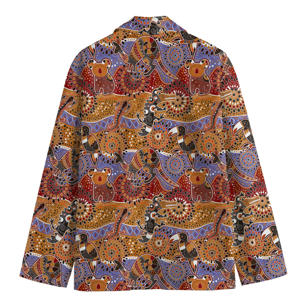 Australian Animals Pattern Print Men's Blazer