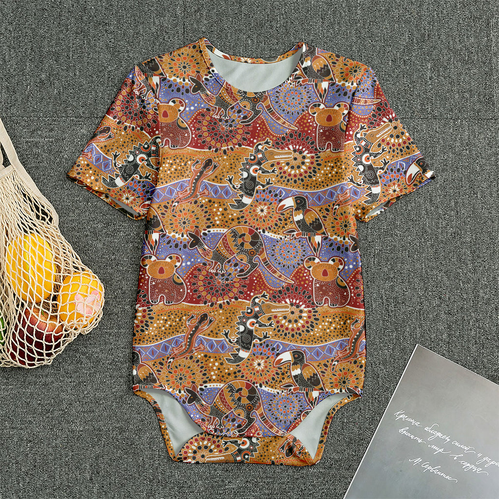 Australian Animals Pattern Print Men's Bodysuit