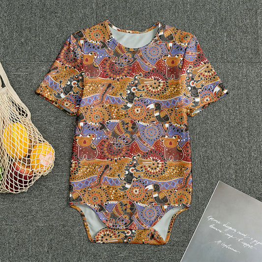 Australian Animals Pattern Print Men's Bodysuit
