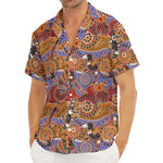Australian Animals Pattern Print Men's Deep V-Neck Shirt