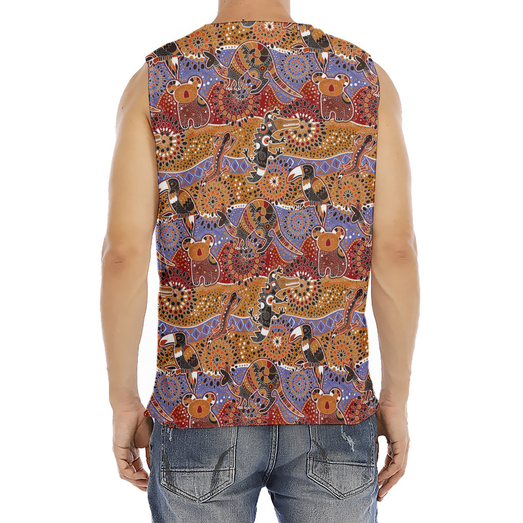 Australian Animals Pattern Print Men's Fitness Tank Top