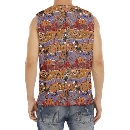 Australian Animals Pattern Print Men's Fitness Tank Top